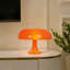 Lampe de table champignon orange avec abat-jour PC, 4 lumières, ampoules à changement de couleur incluses