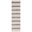 Tapis rayé beige / noir en coton tissé à la main Alva-134785925