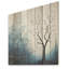 Minimalisme, arbre bleu, paysage, arbres, panneau mural sur bois de pin naturel-1501708724
