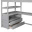 Lit mezzanine simple avec bureau et tablettes, deux tiroirs intégrés, escalier de rangement, gris-1528738216-1528738217