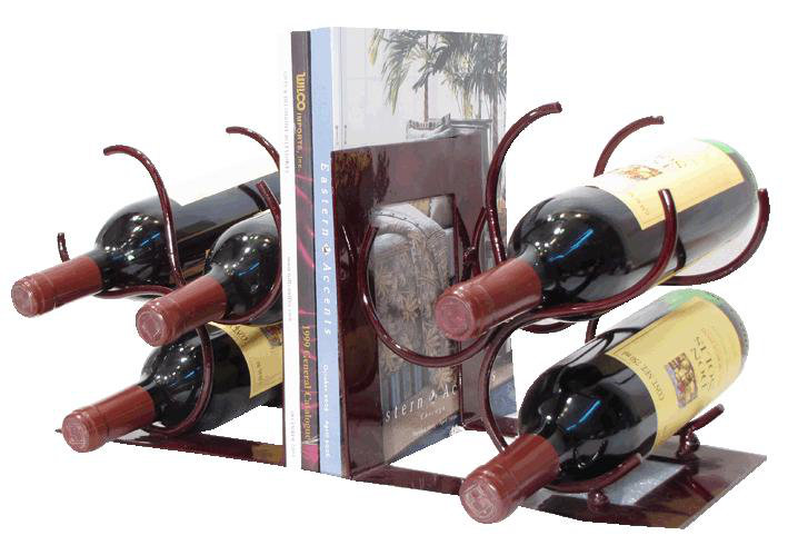 Wine Bottle Rack in Black, Merlot