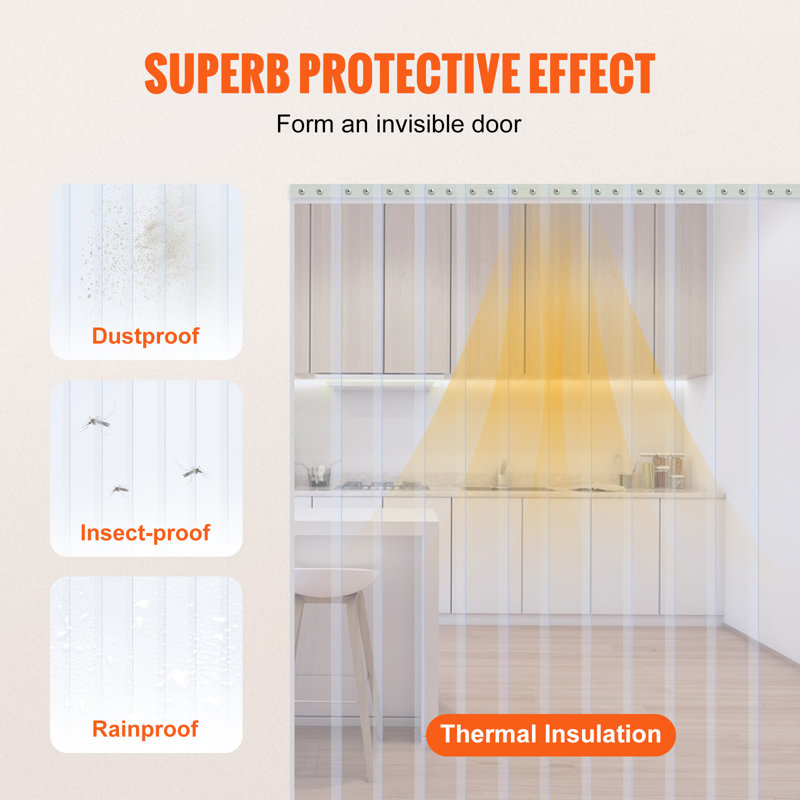 Vinyl Sheer Curtain, 30.5cm Width x 2499.4cm Drop
