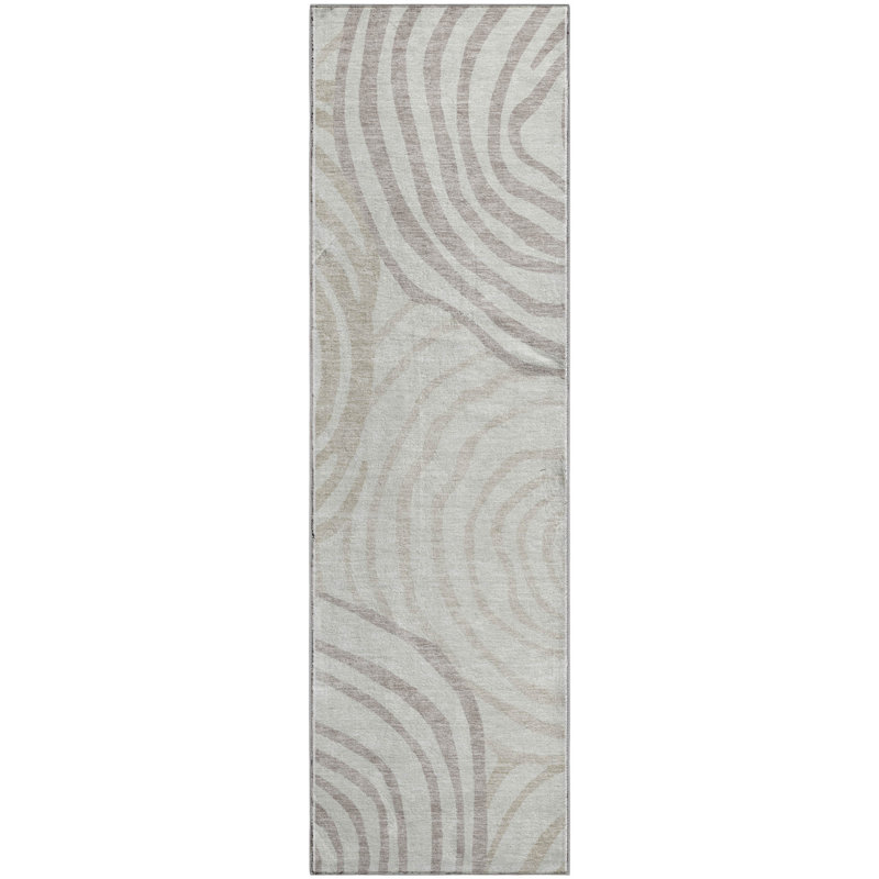 Premium Machine Washable Prisco Ivory Rug, Runner 2'3" x 7'6"