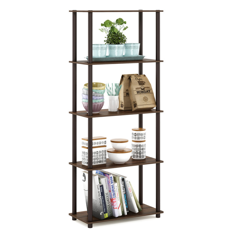 Maxine 59.9cm W Manufactured Wood Shelving Unit, Walnut/Brown