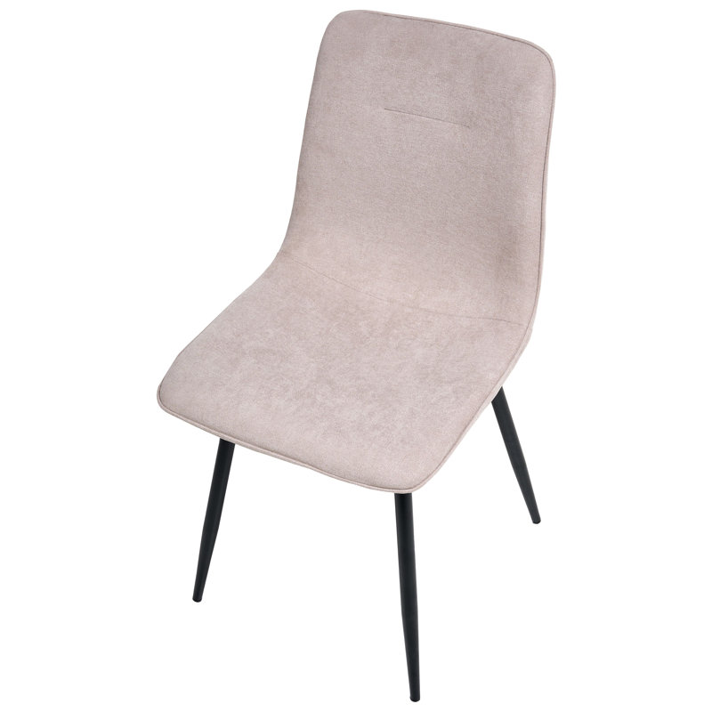 Set of 4 Dining Chairs TUSCOLA Fabric, Beige