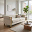 Canapé Chesterfield en velours (blanc crème)