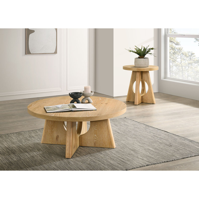 Ensemble de tables basses 2 pièces Franzen, Chêne
