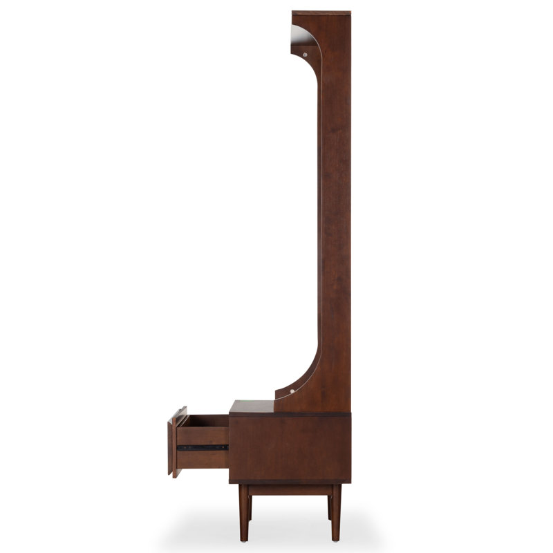 Priseis Wood 1 Drawer Hall Tree