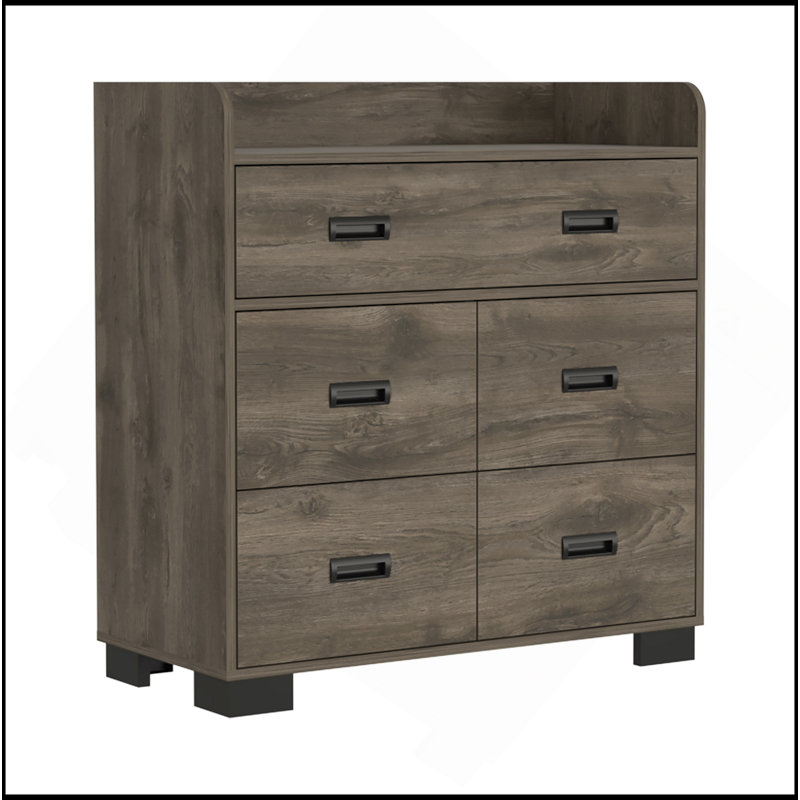 Commode Waporan, chambre à coucher, Marron foncé