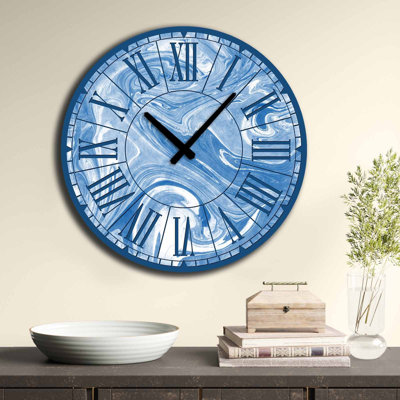 Horloge murale élégante Elegant, 19,7 pouces de diamètre | 100% panneau de fibres à densité moyenne, épaisseur: 0,2 pouce | Design minimaliste élégant pour la décoration de la maison et du bureau | Parfait pour le salon, la chambre à coucher et 