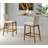 Upholstered Counter Stool with Solid Wood Frame-911119225-823577230