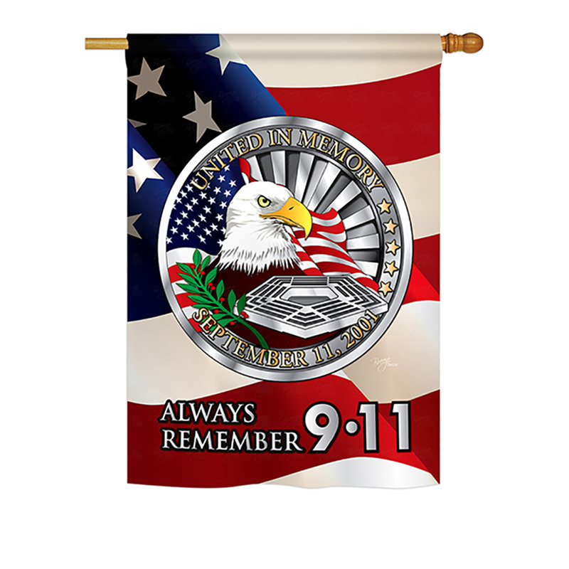 Large Patriotic 9/11 Memorial Polyester Garden Flag