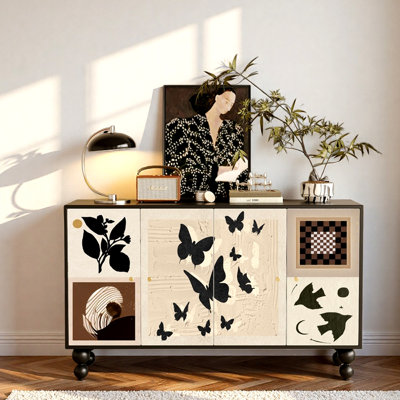 Armoire d'entrée en bois massif rétro français