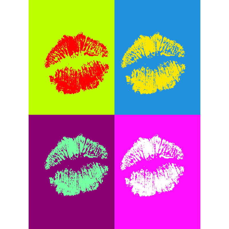 Warhol Lips, H 24 po x l 18 po x P 1,25 po