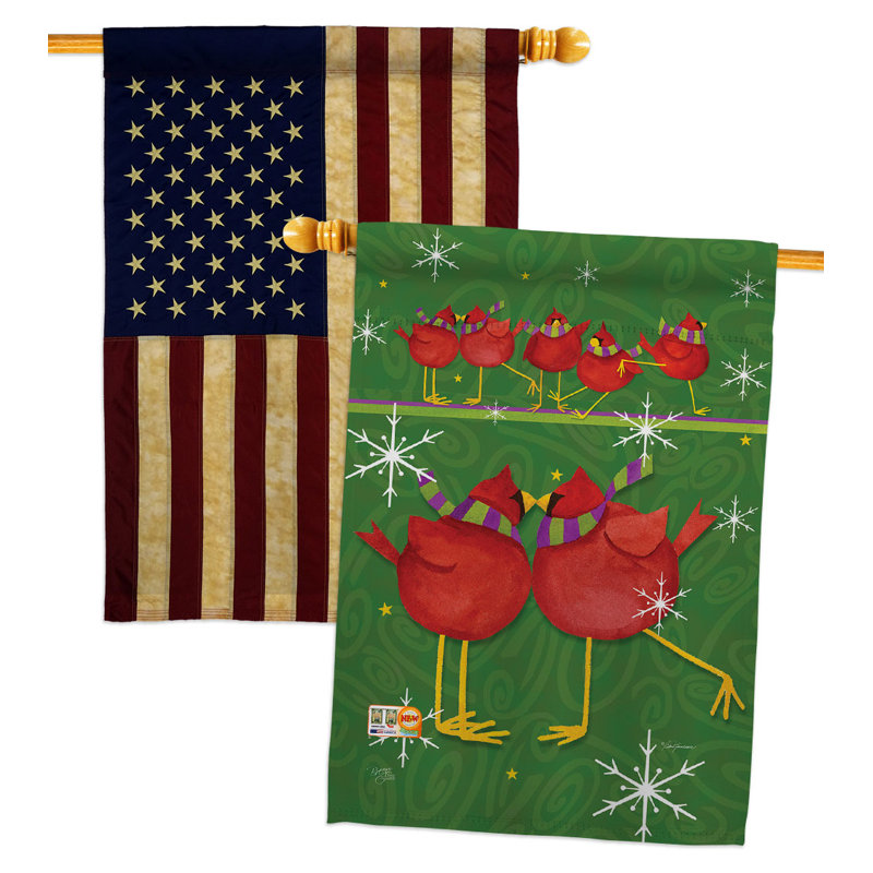 Drapeau de maison à 2 côtés en polyester / mélange de polyester 40 x 28 po