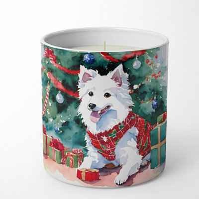 Caroline's Treasures Christmas Tree Scented Tumbler Candle With Ceramic Holder In Multi Color;multi Color