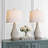Antyone 24.8" H Retro Resin Table Lamp with Linen Shade