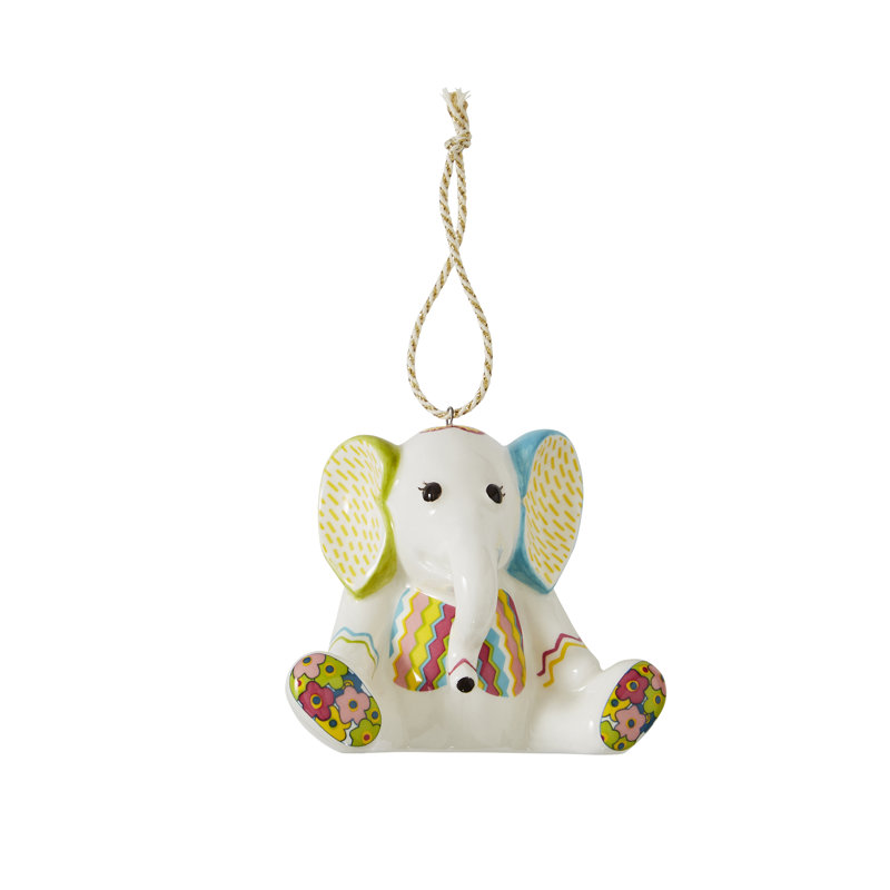 Jambo Elephant Patchwork Ornament