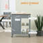 Chariot pour îlot de cuisine polyvalent avec rangement, plateau en bois massif et tablettes réglables pour les cuisines modernes