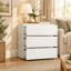 Commode 3 tiroirs, armoire de rangement compacte avec glissières en métal pour la chambre à coucher, le salon et les petits espaces-291055973