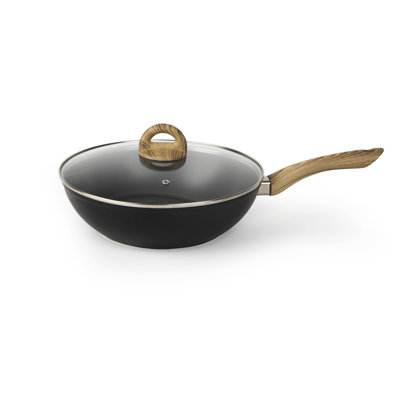 Excelsa Sakura Aluminum Wok with Lid