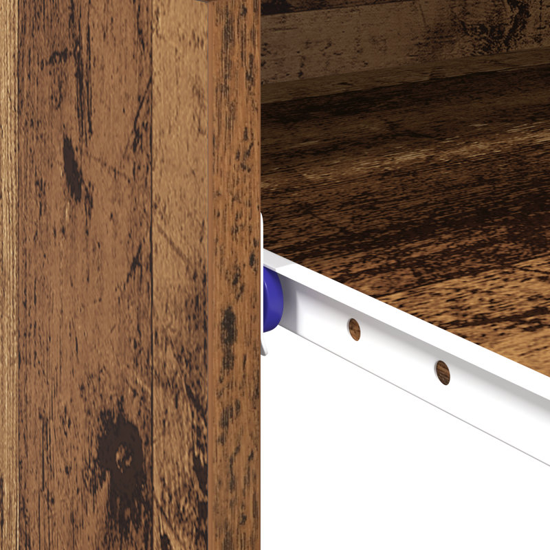 Computer Desk Engineered Wood Compact Simple, Old Wood