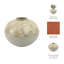Vase de table rond en céramique avec finition dégradée émaillée - beige et vert-1794226901