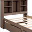 Structure de lit simple avec finition noyer et espace de rangement pratique coloré-95752050