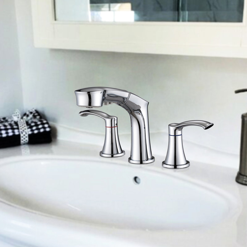 Robinet de salle de bain - Acier inoxydable, conçu pour une utilisation à long terme Le mélangeur à évier large offre un contrôle polyvalent de l'eau