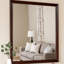 Miroir de commode Umi 39 X 39, cadre carré en bois massif blanc-61190271