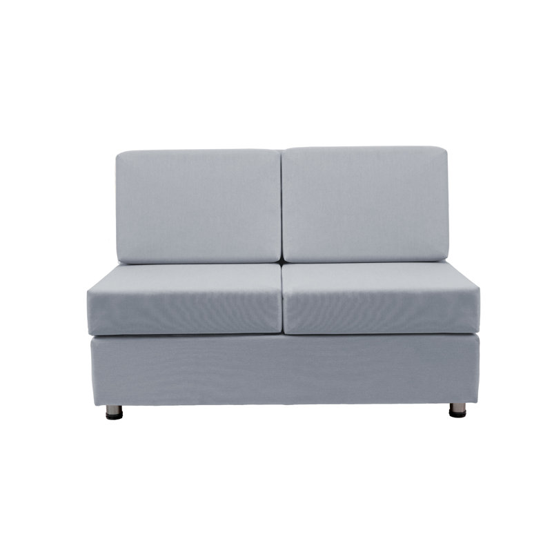 Outdoor Armless Sofa with Sunbrella - Canvas Granite, Canvas Granite
