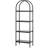 70.87" H x 23.62" W Metal Bookshelf, 4-Tier Arched Industrial Bookshelf, Small Rustic Vintage Storage Bookcase with Open Shelves, Freestanding Display Shelving Unit Storage Rack