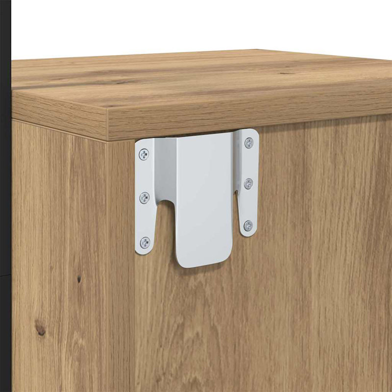 35cm W Manufactured Wood Bedside Table, Artisan Oak