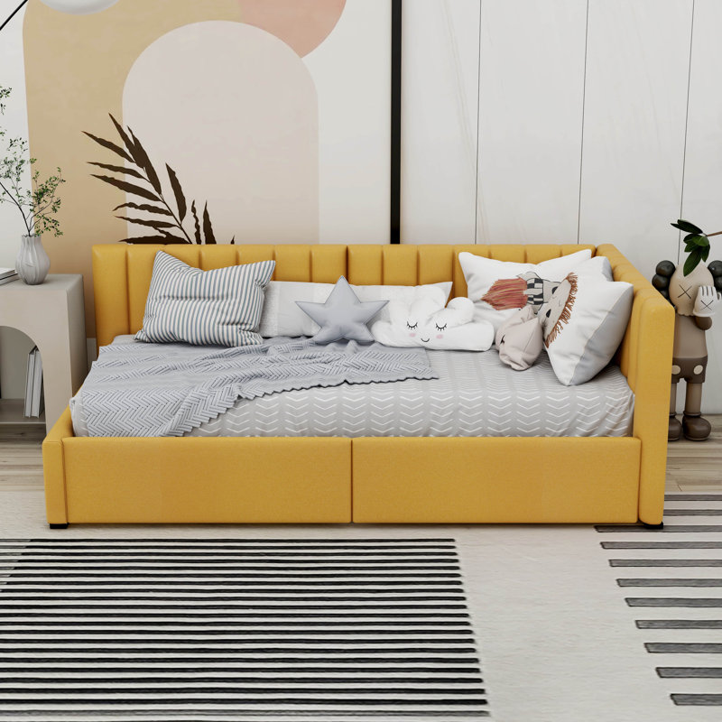 Masakatsu Upholstered Daybed, Yellow