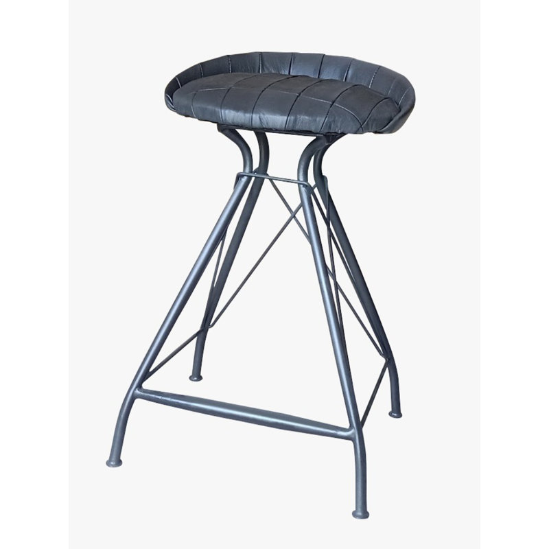 Tabouret de comptoir pivotant 25 po Donette, Noir