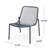 2 Stackable Chair , Matte Navy Blue Iron Mastery, Hand-Crafted Details Placed, 26" X 21.59" 26", Seat 18" 19.5" 12.5 Artistry, Utilized,