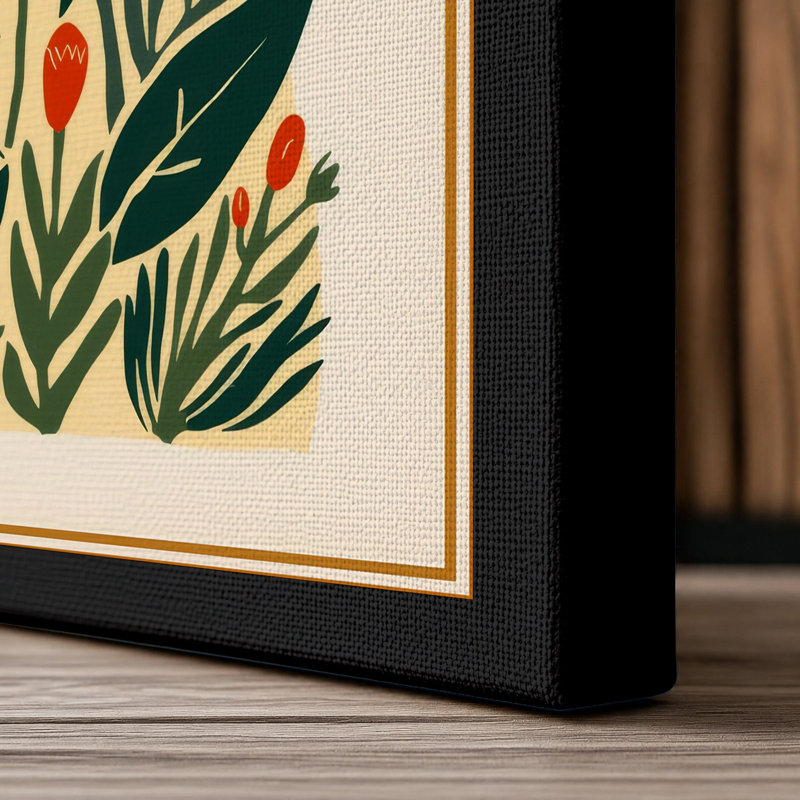 Orange Blossom Study Botanical - Wrapped Canvas, 36x24 - 91.4 x 61.0 cm, Black Border