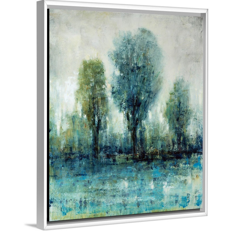 « arbor », peinture sur toile, H 31,7 po x l 25,7 po x p 1,75 po, Cadre flottant blanc