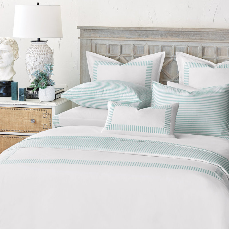 Blass Ticking Duvet Cover, Sea, King Duvet Cover