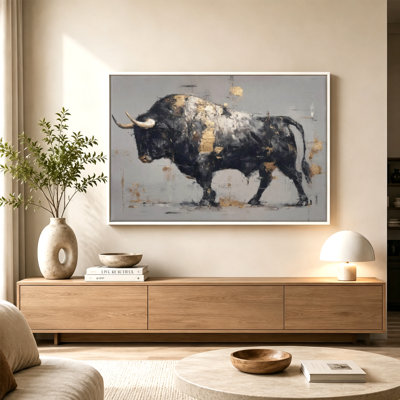Art mural en toile Bull Bulls