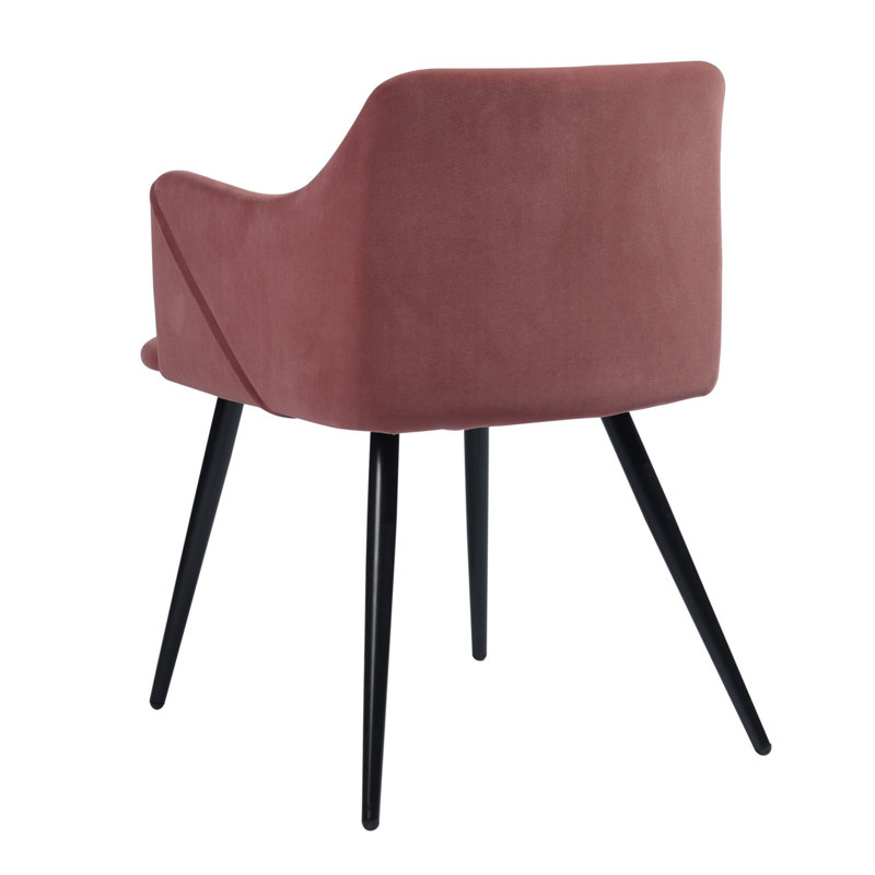 Sofiya 45cm H Velvet Upholstered Armchair, Rose