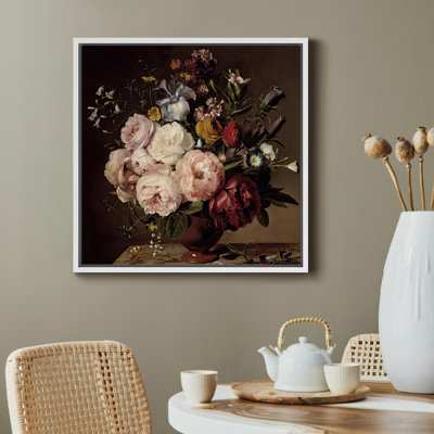 «Lush Bouquet With Vase», reproduction d'art sur toile