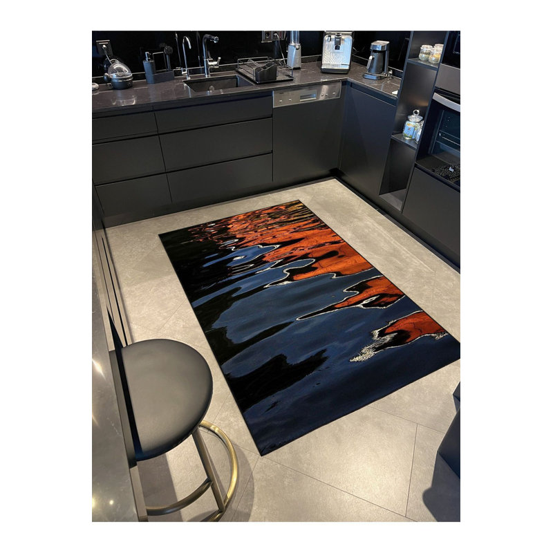 Tapis décoratif lavable à motif chatoyant de nuit, Tapis de couloir 3 pi 3 po x 9 pi 10 po