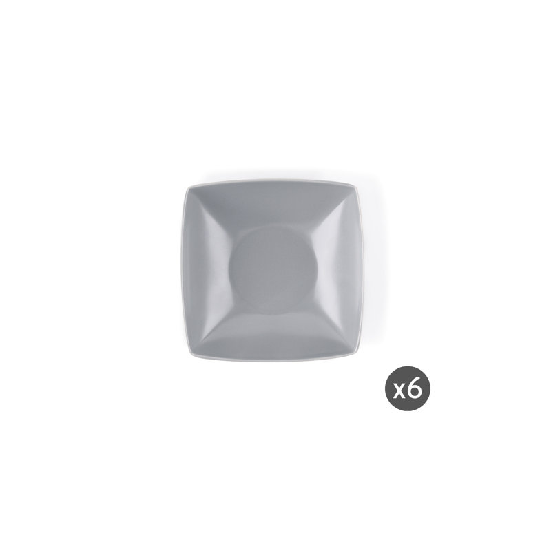 Excelsa Eclipse Set Of 6 Soup Plates, Grey