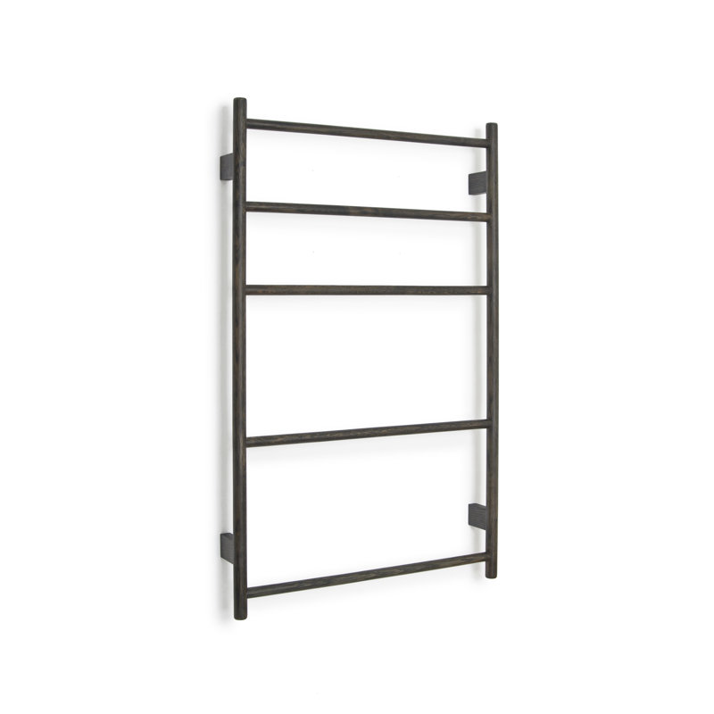 Mendocino Wood 4 Wall Towel Rack, Dark Oak