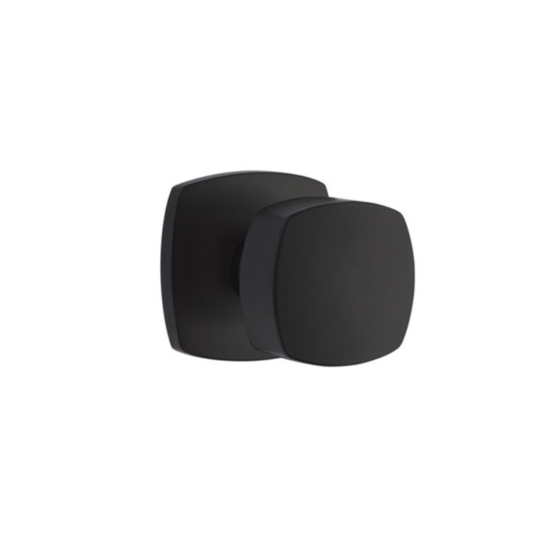 Freestone Privacy Door Knob with Rosette, Flat Black