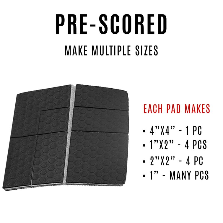 SlipToGrip Non Slip Furniture Pad Grippers - Stops Slide - Multi Size (4  Pads) - Make 4, 1, 2, etc.- Pre-Scored Multiple Sizes - 3/8 Felt Core 