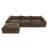 116'' Fully Compressed Sofa With High Density Foam, No Assembly Required, Legless Design Without Frame, Integrated Backrest And Seat Cushion, Free Combination, Particle Chenille-538947987