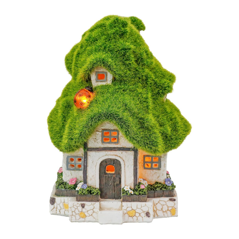  Resin Fairy House Garden Statue