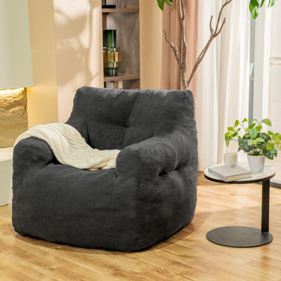 Living Room Bean Bag Chair, Modern Sofa With Memory Foam, Lazy Sofa With Tufted Soft Stuffed With Filler, Comfy Cozy Bean Bag Chair For Small Space, L by Trule